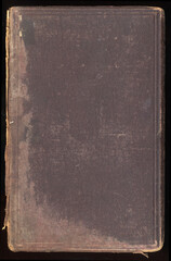 Old Antique Aged Rarity Book Cover cover on black background.