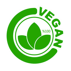 vegan icon on white background	