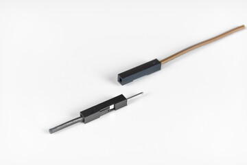 Electric cable isolated on white background.