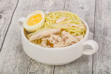 Japanese cuisine - Ramen soup with chicken