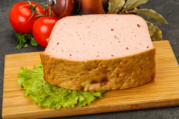 Homemade baked traditional meat loaf