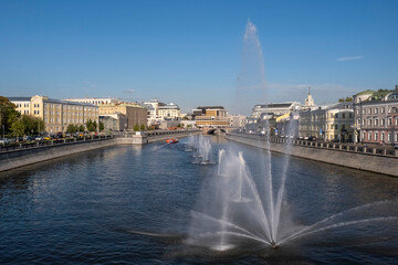 Naklejka na ściany i meble Fountains in Moscow 