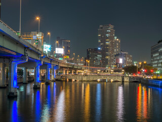 Night View of Yodoyabashi, Osaka