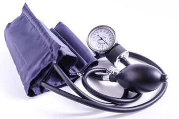 mechanical tonometer close-up on a white background medical device