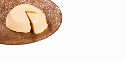 Colombian traditional dessert Natilla - White background