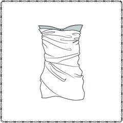 women dress editable fashion flat sketch for creating new designs mockup