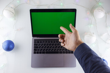 person holding digital tablet with screen