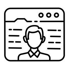 Webinar Concept, Online conferencing Vector Icon Design, Cloud computing and Web hosting services Symbol on White background, Work from Home Sign, 