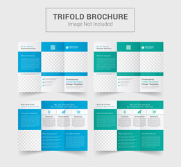 Multipurpose Trifold brochure design Template with Vector Concept Brochure