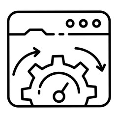 Website Speed Optimization Concept Vector Icon Design, SEO and Digital Marketing Symbol On Background 