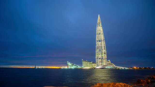 lahta center, financial business center of saint petersburg. tallest building in europe.