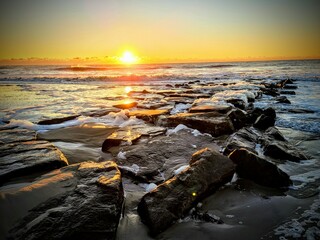 sunset over the sea