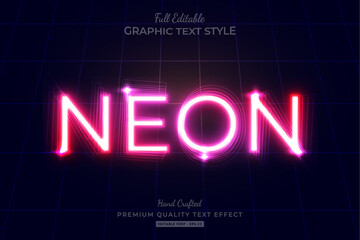 Neon Pink Editable Text Effect