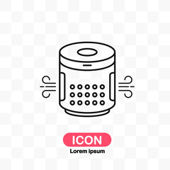 air purifier icon vector isolated on transparent background.