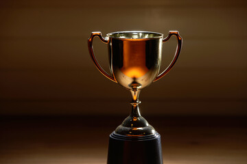 trophy on the wood background