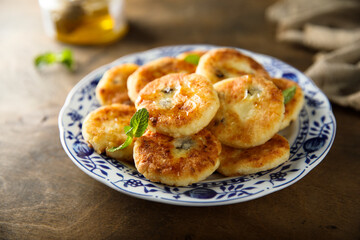 Traditional Russian cottage cheese cakes