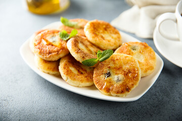 Traditional Russian cottage cheese cakes