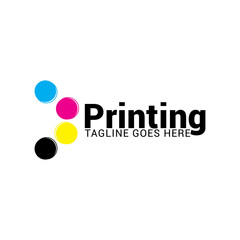 Digital print logo icon vector template.