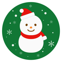 雪だるまのアイコン(クリスマス)
