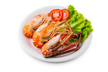 Baked shrimp tasty seafood