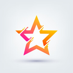 Obraz premium Vector illustration, abstract liquid shape of a star, logo design