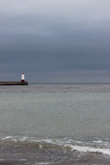 Lighthouse with Stormy Skies