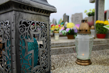 Catholic cemetery on All Saints Day.