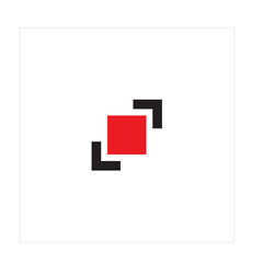 Fototapeta premium Red Square and Arrow Logo Vector