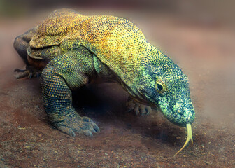 Comodo dragon lizard