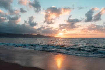 Fototapeta premium Sunset at the beach of 