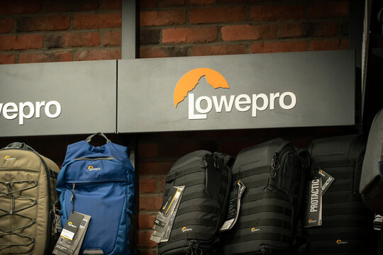 Krasnoyarsk, Russia, July 20, 2020: Lowepro-logo Of The Company Of Accessories For Bags And Backpacks For Photographers And Travelers On The Retail Window