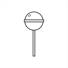 Lollipop icon, vector illustration. Flat design style.