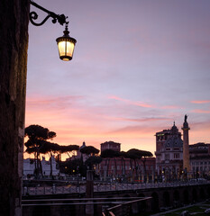 Fototapeta na wymiar Evening in Rome