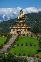 Buddha Park of Ravangla, also known as Tathagata Tsal on October 28, 2020 in Ravangla, Sikkim, India.