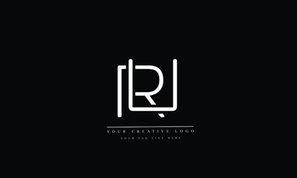 RU, UR, R, U Letter Logo Design with Creative Modern Trendy Typography