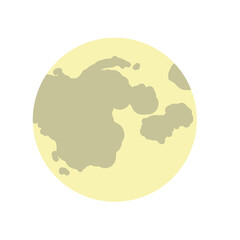 大きな満月のイラスト