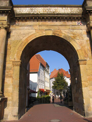 Fototapeta premium Das Heger Tor in Osnabrueck. Niedersachsen, Deutschland, Europa The Heger Tor in Osnabrueck, Lower Saxony, Germany, Europe