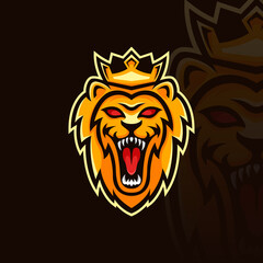Lion king mascot logo template