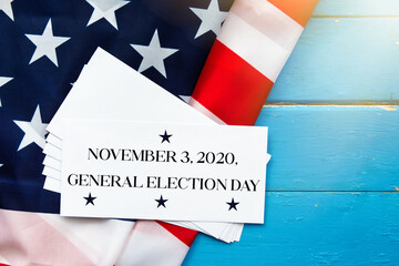 Fototapeta na wymiar vote Political event concept, 2020 United States of American Presidential Election in November 3.