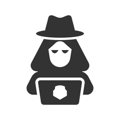 Hacker computer icon
