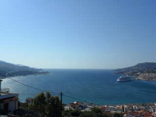 The colorful and beautiful nature on the Greek island of Samos in the Aegean Sea, Greece