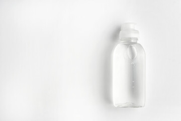 Bottle with antiseptic gel with whitebackground
