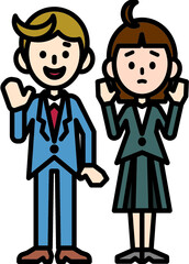 サラリーマン男女