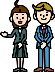 サラリーマン男女