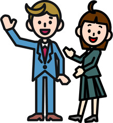 サラリーマン男女