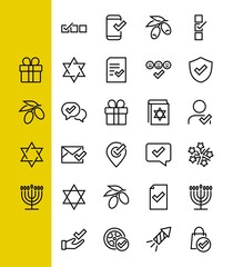 A simple set of claim related vector line icons. Contains icons such as security guarantee, received document, read message, verification, quality and much more. Editable Bar. 480x480