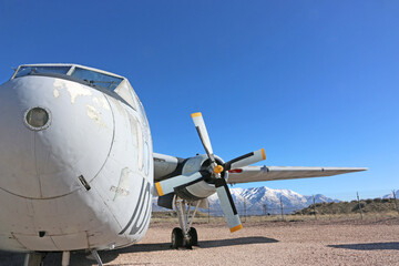 Vintage military airplane	