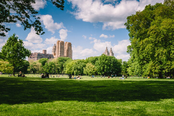 Fototapeta na wymiar Beautiful day at Central Park in New York