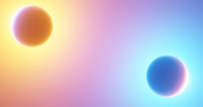 3d render with two spheres of opposite color