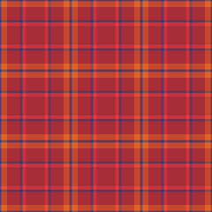 Plaid seamless pattern. Vector background of textile ornament. Flat fabric design.